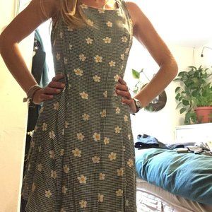 Gingham Daisy Dress
